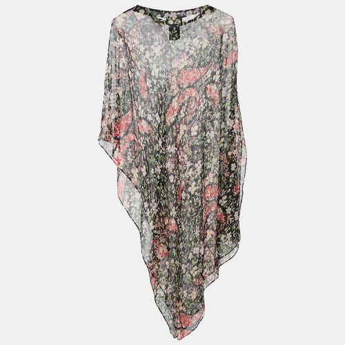 Floral Print Sheer Silk Asymmetric Tunic Top ONE SIZE - Etro - Modalova