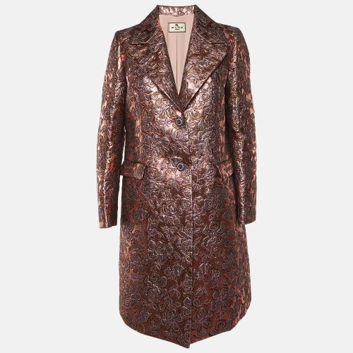 Floral Brocade Button Front Coat L - Etro - Modalova