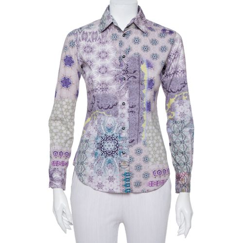 Printed Cotton Button Front Fitted Shirt S - Etro - Modalova