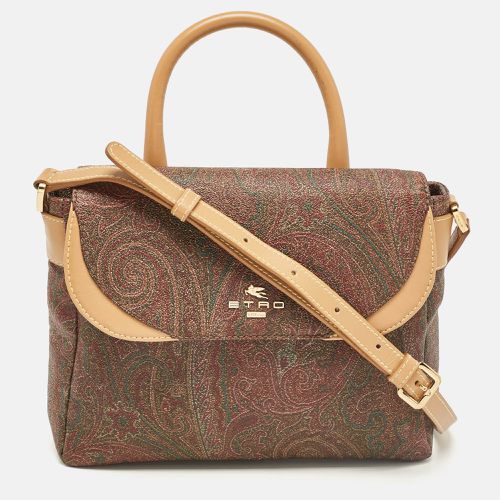 Paisley Coated Canvas Top Handle Bag - Etro - Modalova