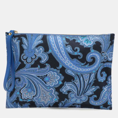 Multicolor Paisley Print Canvas Wristlet Pouch - Etro - Modalova