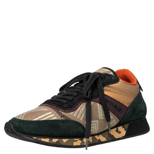 Suede And Brocade Fabric Low Top Sneakers Size 37 - Etro - Modalova