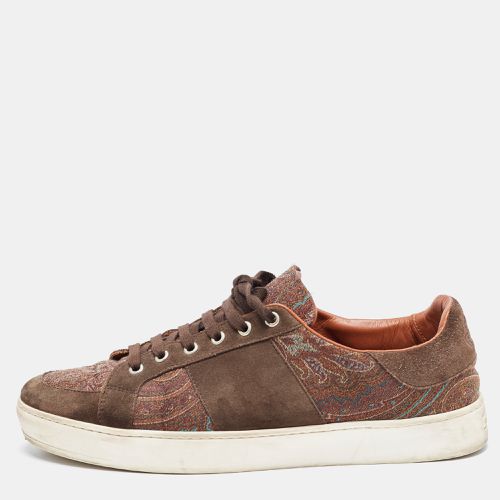 Brocade Fabric and Suede Low Top Sneakers Size 44 - Etro - Modalova