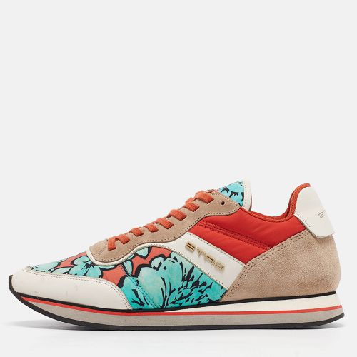 Tricolor Printed Nylon and Leather Low Top Sneakers Size 40 - Etro - Modalova