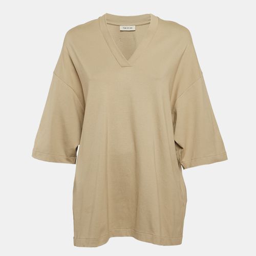 Dark Knit V-Neck Oversized T-Shirt XS - Fear of God - Modalova