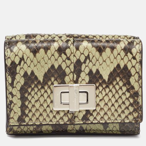 Brown Elaphe Trifold Wallet - Fendi - Modalova