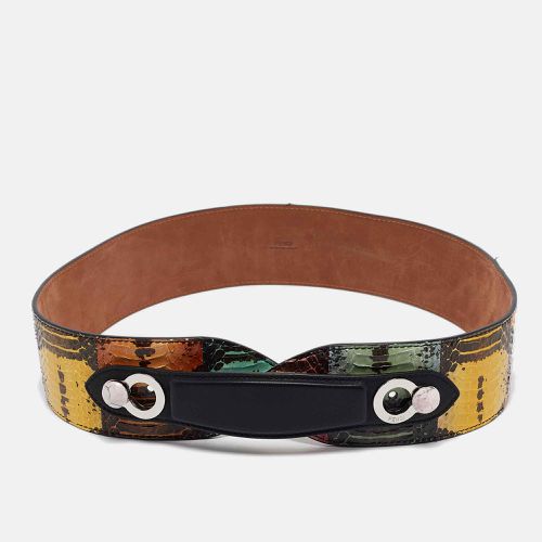 Watersnake Leather Waist Belt 85CM - Fendi - Modalova