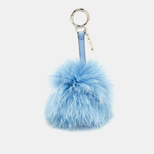 Fur and Leather Pom Pom Bag Charm - Fendi - Modalova