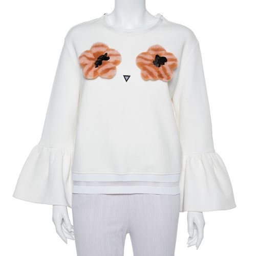 Knit Pom - Pom Applique Flared Sleeve Jumper M - Fendi - Modalova