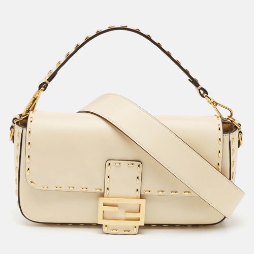 Leather Metal Stitch Baguette Bag - Fendi - Modalova