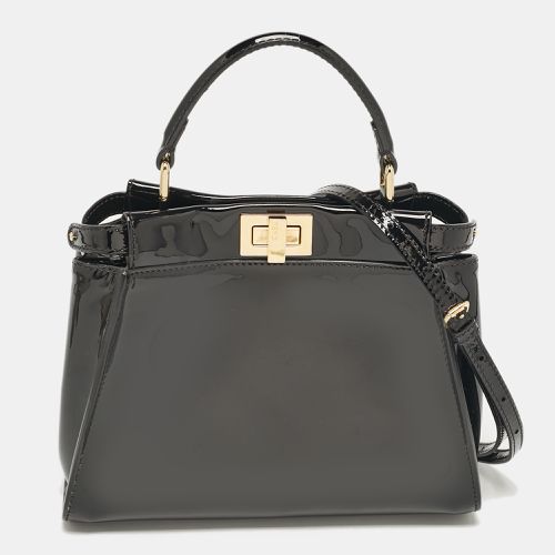 Patent Leather Mini Peekaboo Defender Top Handle Bag - Fendi - Modalova