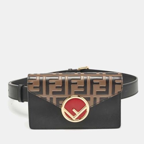 Tobacco Zucca Leather Kan I F Convertible Belt Bag - Fendi - Modalova