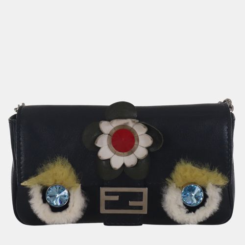 Monster Micro Leather Baguette bag - Fendi - Modalova