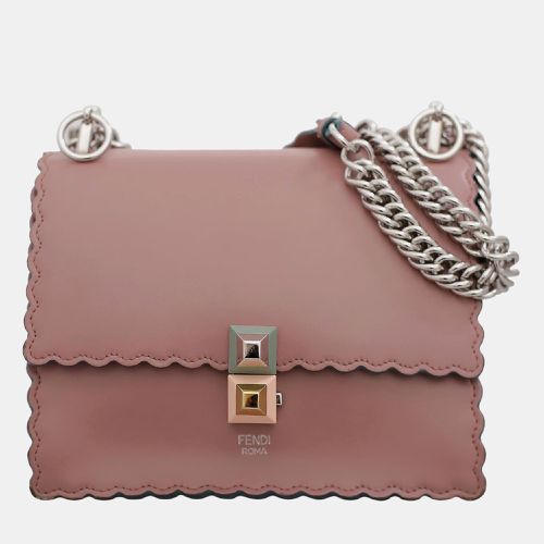 Scalloped Trim Leather Kan I Shoulder Bag - Fendi - Modalova