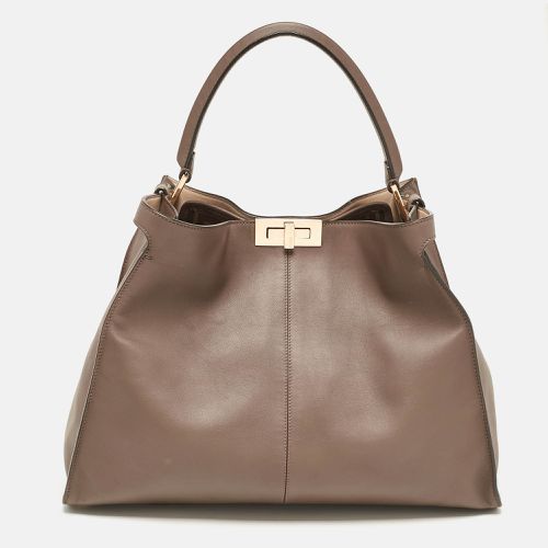 Leather Large X Lite Peekaboo Top Handle Bag - Fendi - Modalova