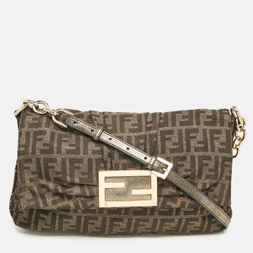 Zucca Fabric Large Mia Flap Shoulder Bag - Fendi - Modalova