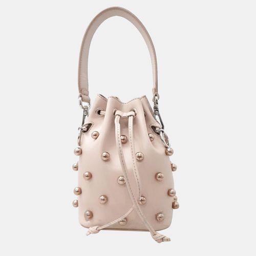 Calfskin Pearl Studded F is Mini Mon Tresor Bucket Bag - Fendi - Modalova