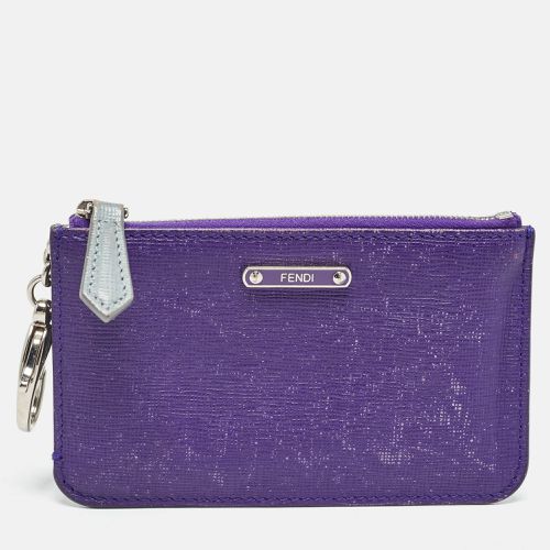 Grey Leather Zip Coin Pouch - Fendi - Modalova