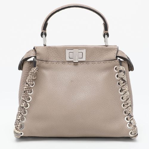 Selleria Leather Mini Peekaboo Top Handle Bag - Fendi - Modalova