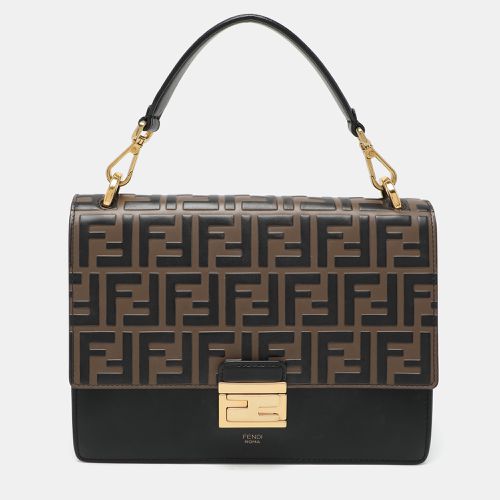 Brown FF Embossed Leather Kan U Top Handle Bag - Fendi - Modalova