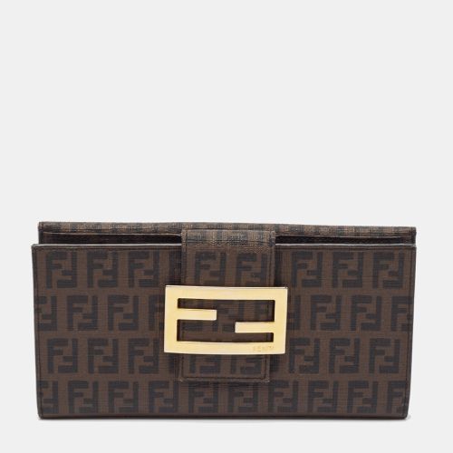 Dark Zuchinno Coated Canvas Forever Flap Continental Wallet - Fendi - Modalova