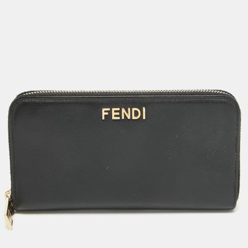 Leather Logo Zip Around Continental Wallet - Fendi - Modalova