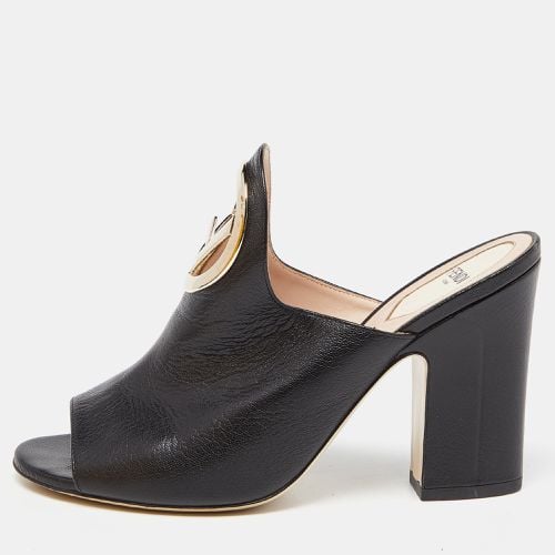 Leather Open Toe Mules Size 38 - Fendi - Modalova