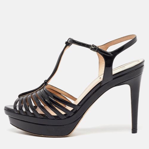 Patent Leather Strappy T-Bar Platform Sandals Size 38 - Fendi - Modalova