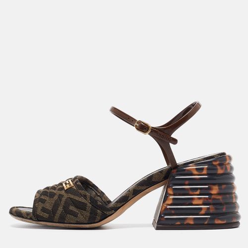 Zucca Canvas Promenade Sandals Size 37 - Fendi - Modalova