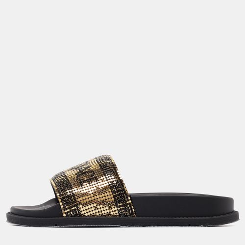 Metal and Rubber Flat Slides Size 35 - Fendi x Versace - Modalova