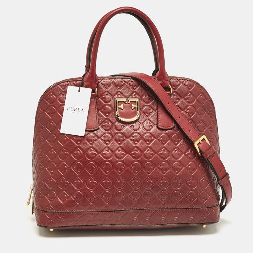 Embossed Leather Fantastica Dome Satchel - Furla - Modalova