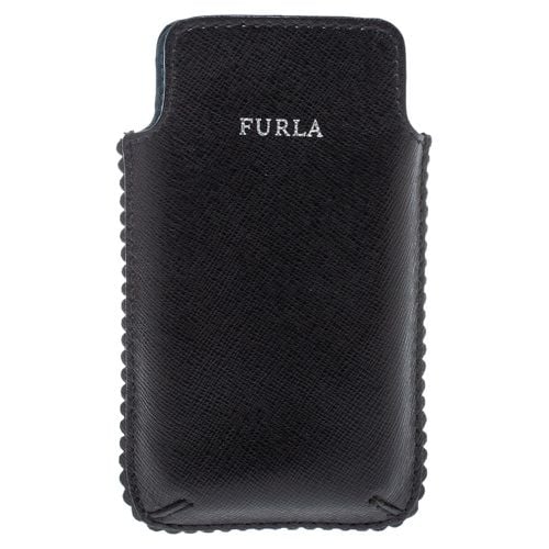 Furla Black Leather Phone Case - Furla - Modalova