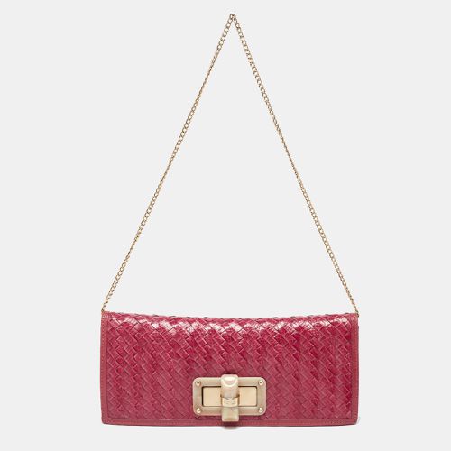 Woven Leather Turnlock Clutch - Furla - Modalova