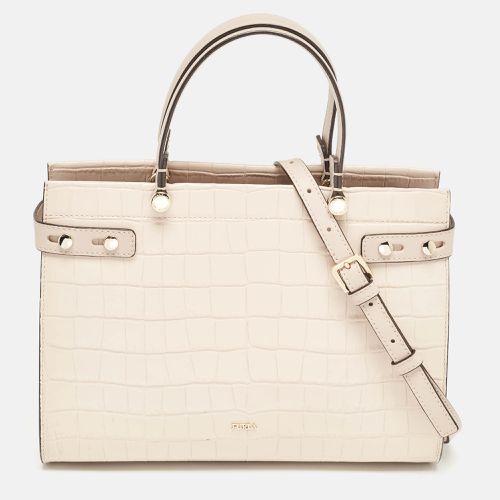 Light Croc Embossed Leather Lady M Tote - Furla - Modalova