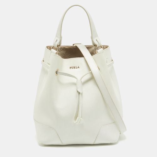 Leather Stacy Drawstring Bucket Bag - Furla - Modalova