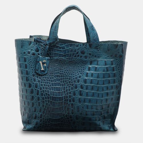 Croc Embossed Leather Divide It Tote - Furla - Modalova