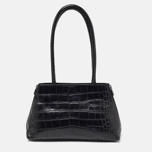 Croc Embossed Leather Vintage Shoulder Bag - Furla - Modalova