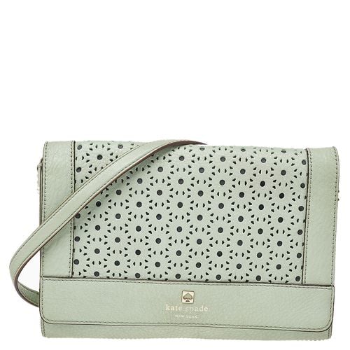 Mint Leather Perforated Flap Shoulder Bag - Kate Spade - Modalova