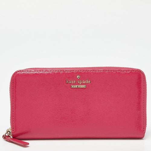 Patent Leather Zip Around Continental Wallet - Kate Spade - Modalova