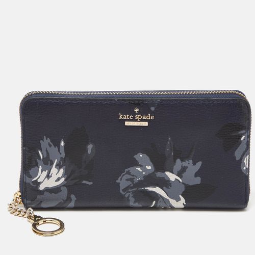 FLoral Print Leather Zip Around Wallet - Kate Spade - Modalova