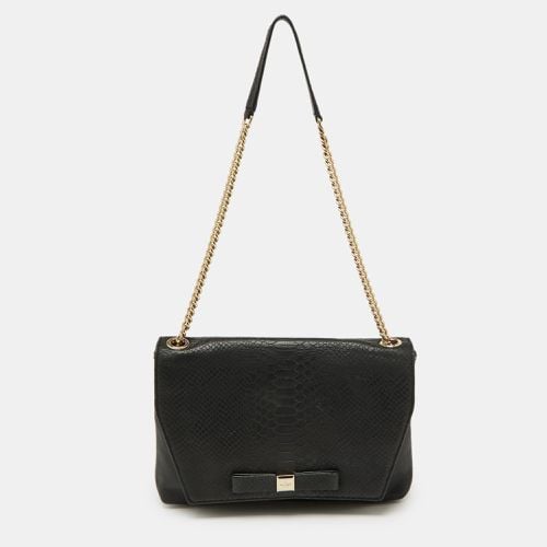 Snakeskin Embossed Leather Flap Shoulder Bag - Kate Spade - Modalova