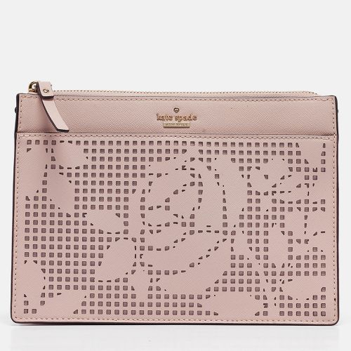 Light Perforated Leather Cameron Street Clarise Clutch Bag - Kate Spade - Modalova