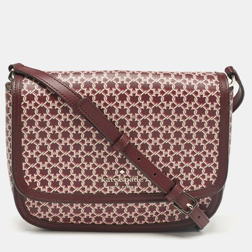 Printed Coated Canvas Saddle Shoulder Bag - Kate Spade - Modalova