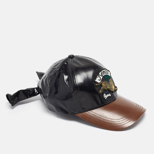 Brown Faux Leather Applique Detail Baseball Cap - Kenzo - Modalova