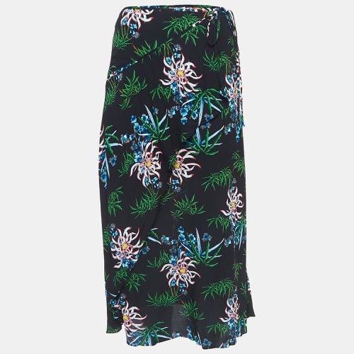 Printed Crepe Wrap Effect Midi Skirt M - Kenzo - Modalova