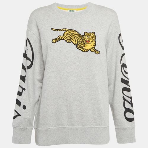 Tiger Applique Cotton Sweatshirt XS - Kenzo - Modalova