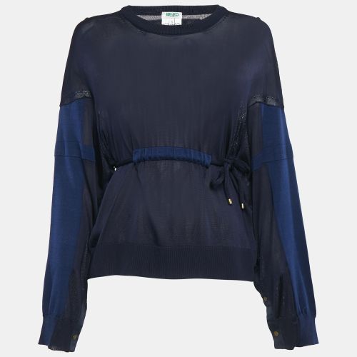 Knit Drawstring Sheer Sweater S - Kenzo - Modalova