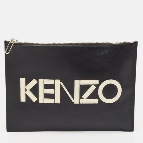 Leather Logo Zipped Pouch - Kenzo - Modalova