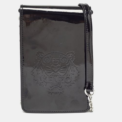 Tiger Head Embossed Patent Leather Flap Crossbody Bag - Kenzo - Modalova