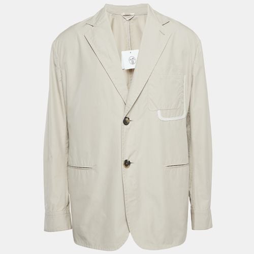 Khaki Poplin Button-Up Jacket M - Hermes - Modalova